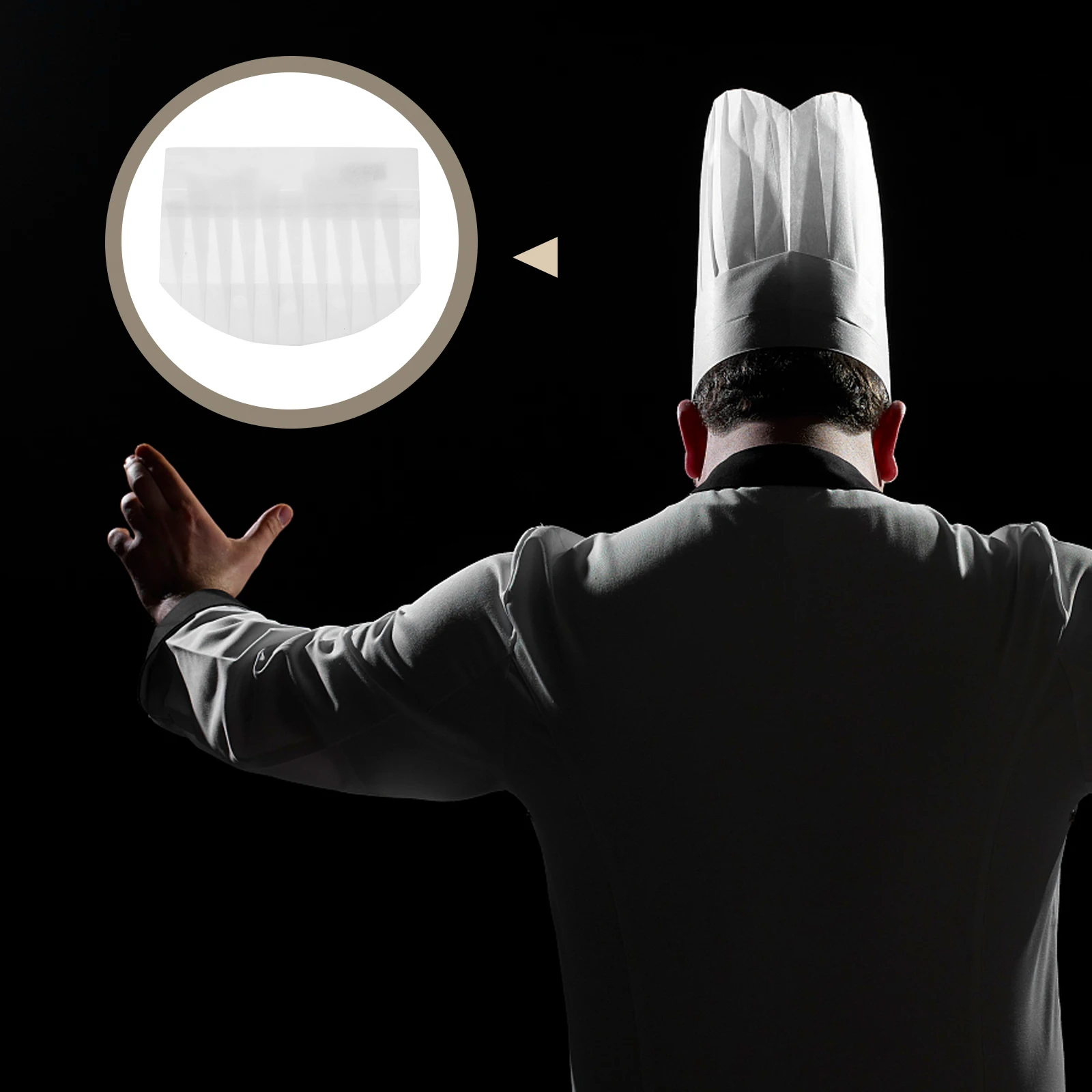 

20pcs Non-Woven Chef Hats Disposable Berets for Cooking Baking Grilling Restaurant Kitchen Use Large Size Fit Most People