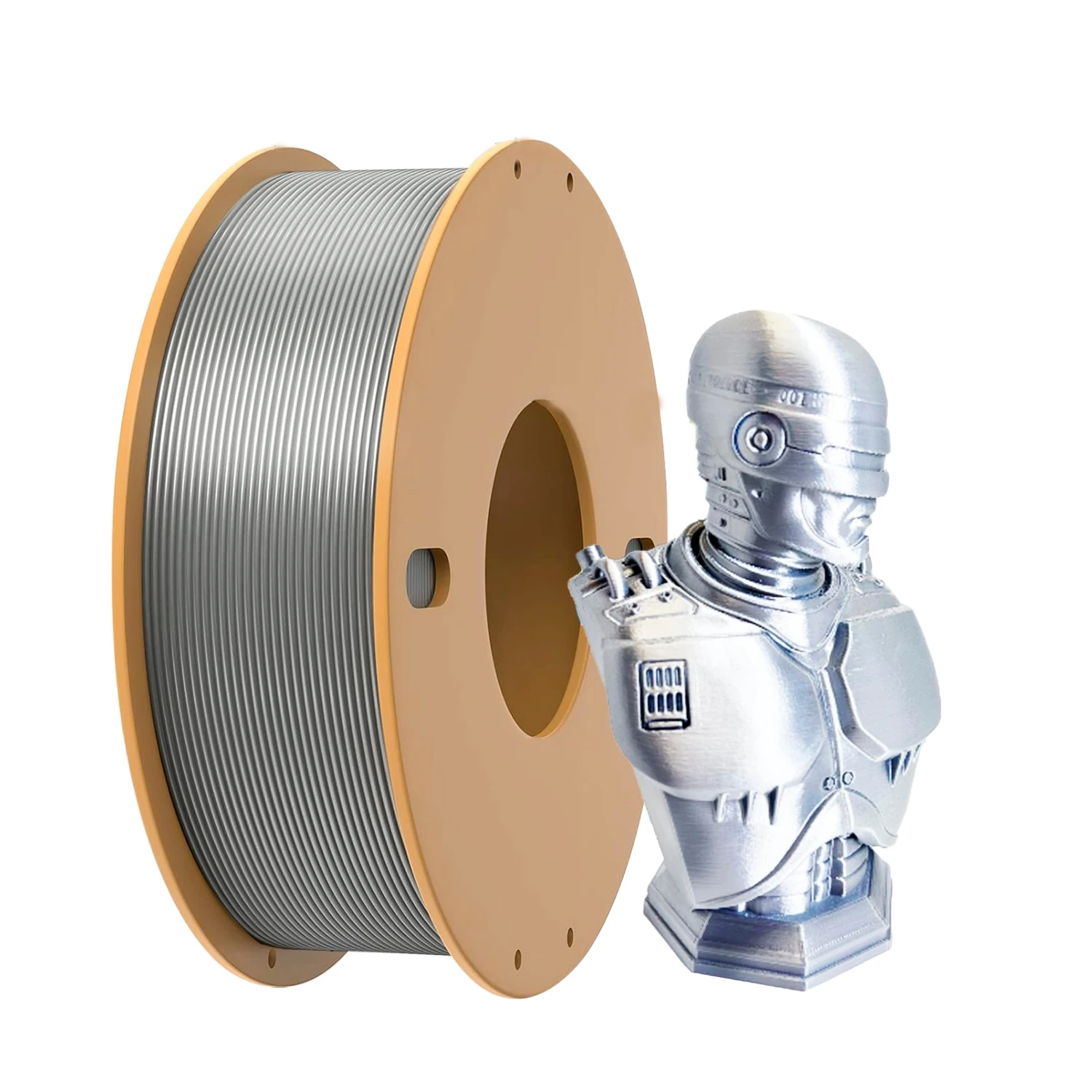 Material de impresora 3D PLA de seda plateada 1,75 mm: funciona con Bambu Lab/Creality/Anycubic, 0,25 KG Plata