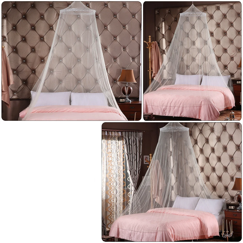 

Dome Mosquito Circular Hanging Polyester Mesh Mosquito Net Bedroom Canopy Curtains Household Decor Pest Protection