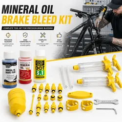 Bicicleta freio óleo mineral kit, disco hidráulico reparação ferramenta para mtb e estrada bicicleta