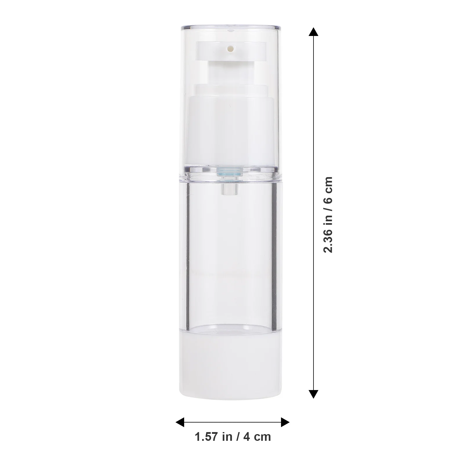

4Pcs Airless Travel Bottles Plastic Soap Lotion Pump Dispenser Suitable for Cosmetic Cream Shampoo Conditioner