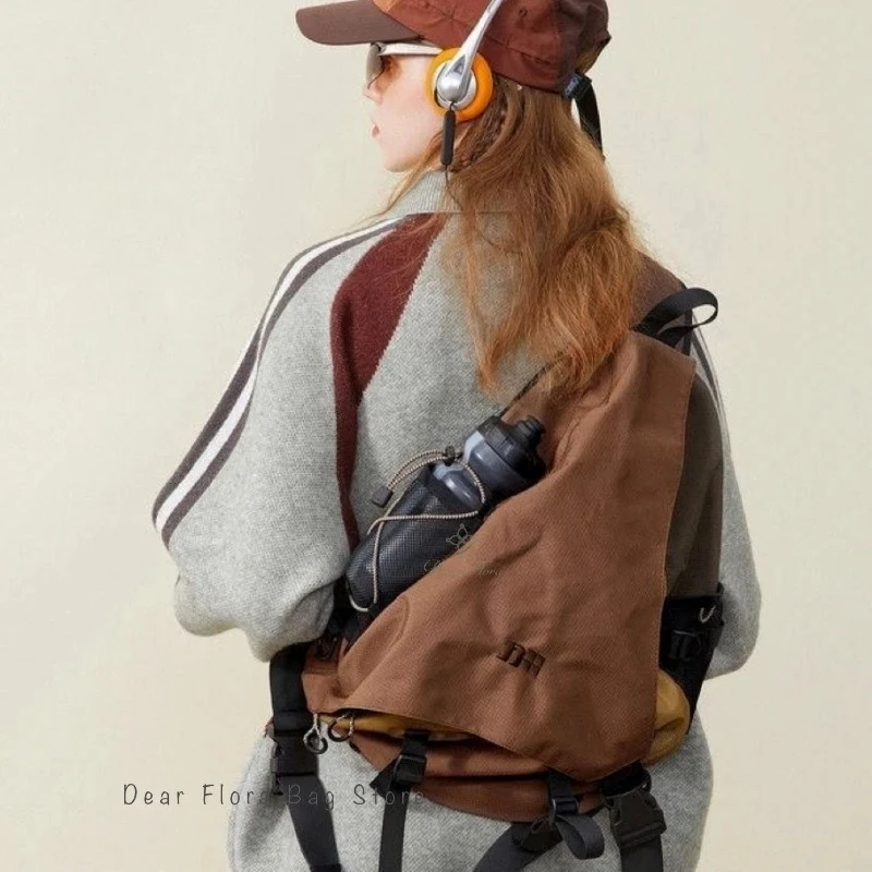 

New Y2k Portable Light Nylon Crossbody Bag Trendy Rucksack Travel Shoulder Bag Casual knapsack Outdoor Sports Unisex Chest Packs