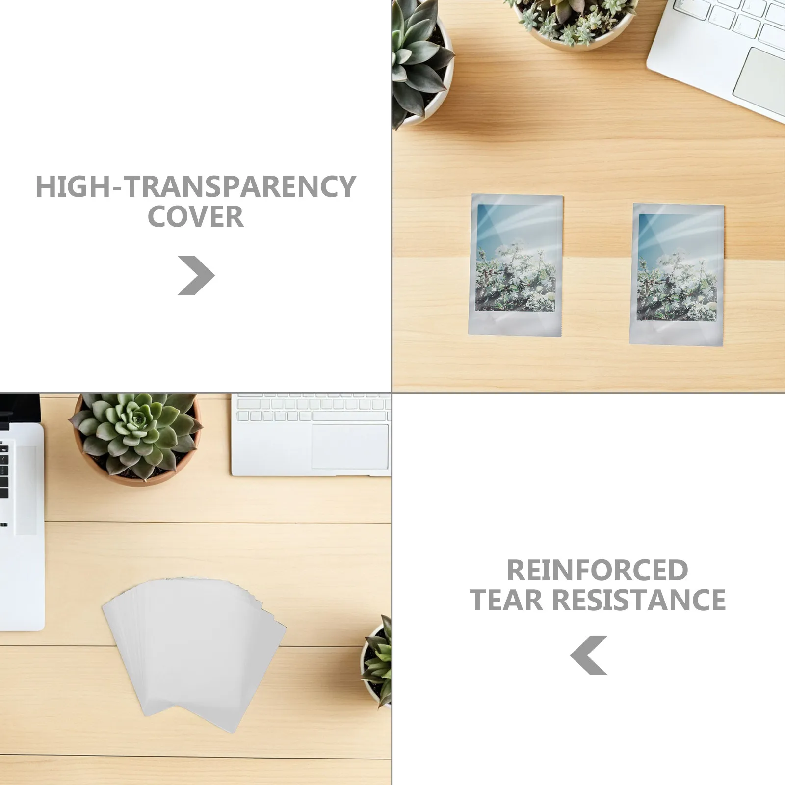 100Pcs Photo Laminating Film Transparent Waterproof Heat Sealing Sheets for Office Documents Certificates Id Badge Laminating