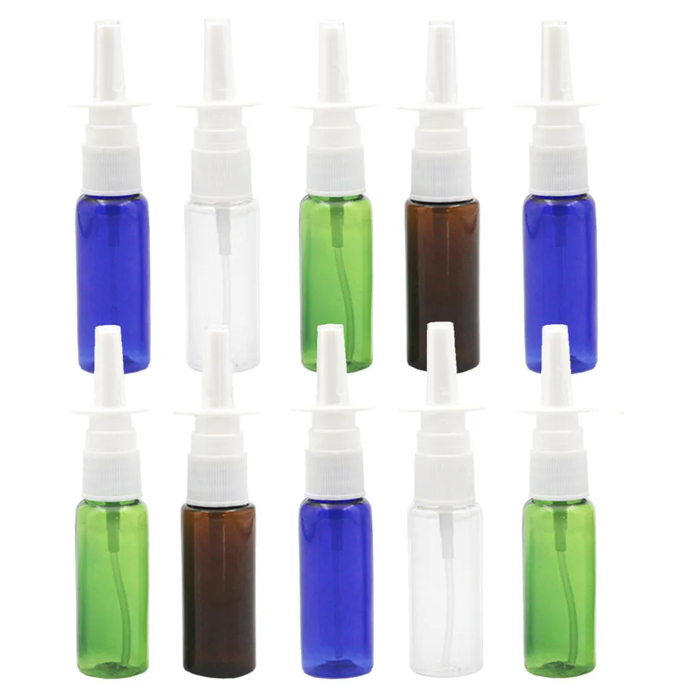 

10pcs Nasal Mini Portable Plastic Spray Fine Mist Travel Spray Empty Sub For Outdoor Lightweight Liquid Bottles Dividing Bottles