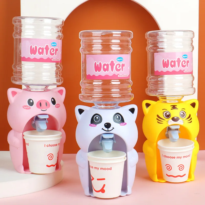 

New Mini Water Dispenser Baby Toy Drinking Water Cooler Lifelike Cute Children Cosplsy Props Home Decor Ornament