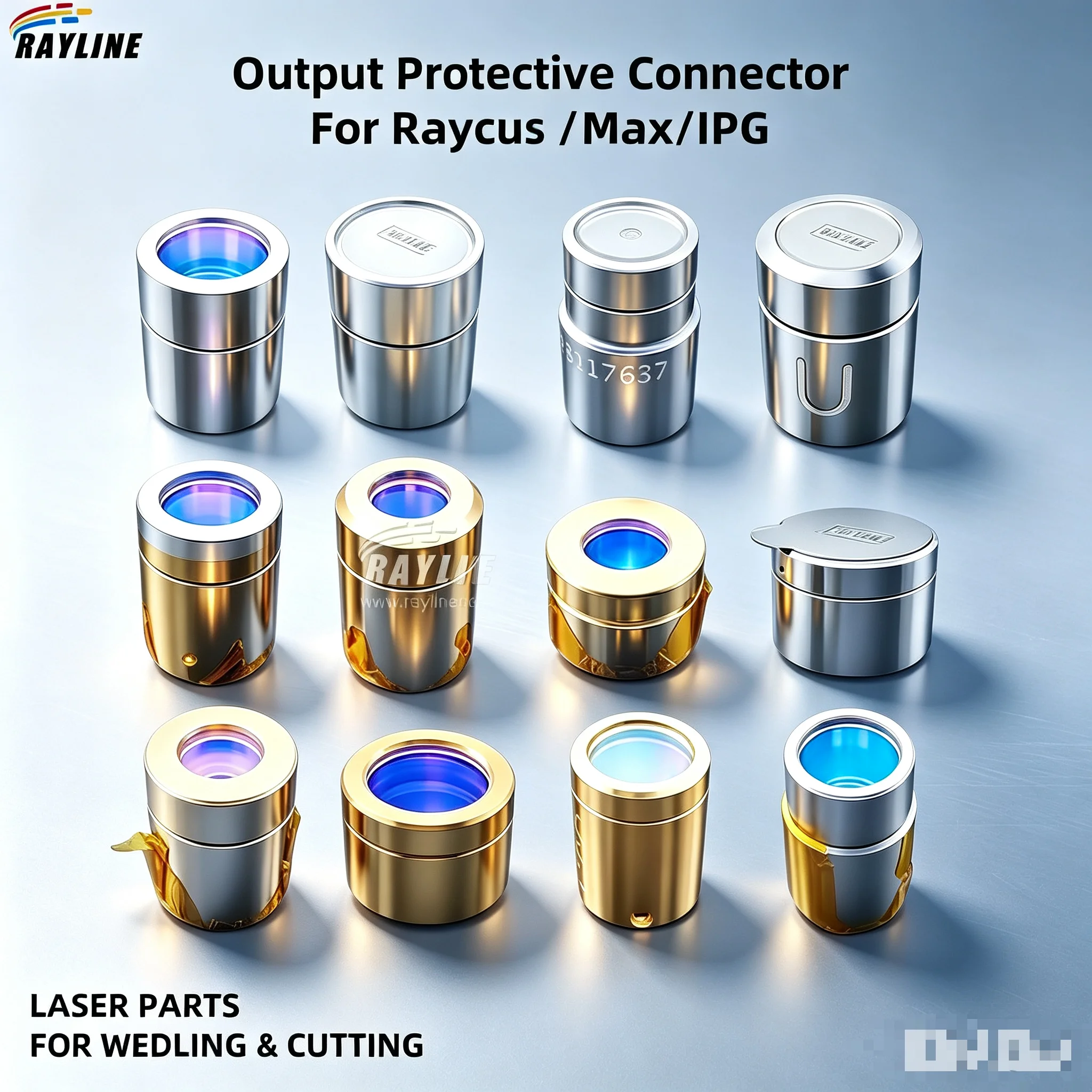 Original Protective Windows for Raycus Max JPT RECI BWT Fiber Laser 0-15kW QBH Output Connector Protective Lens Group