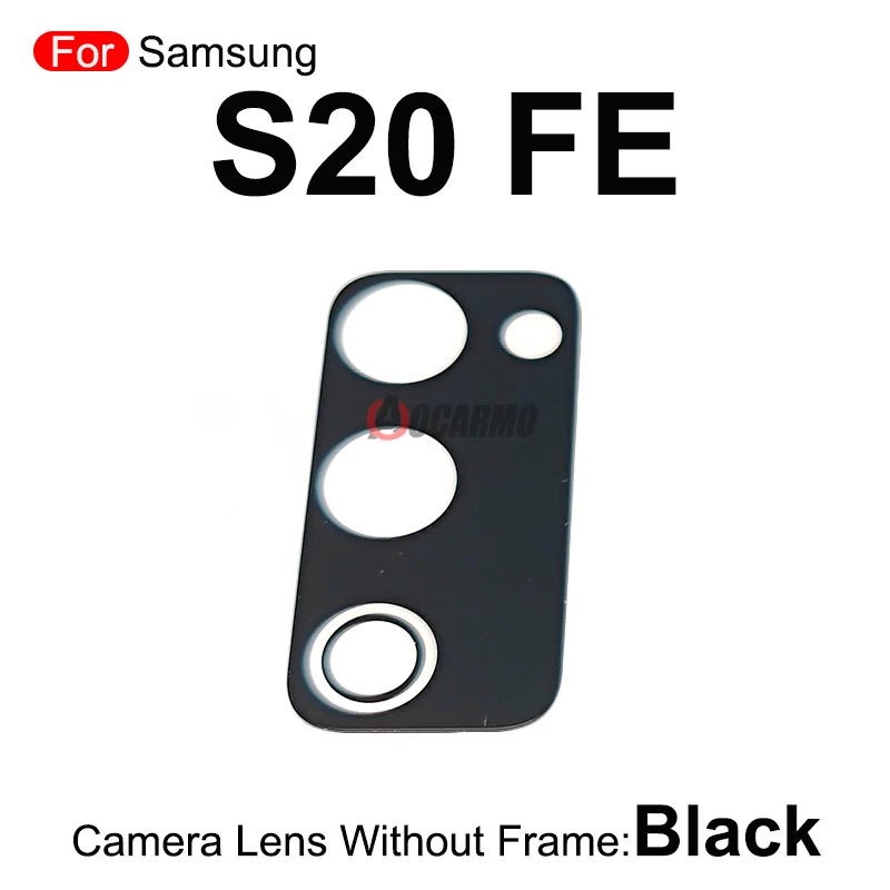 For Samsung Galaxy S20 FE S20fe Rear Lens Black Silver Blue Orange Red Purple Back Camera Lens With Frame Replacement Parts