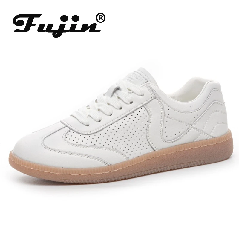 

Fujin 6 см, дышащие тапочки из микрофибры с воздушной сеткой, обувь с круглым носком, женские сандалии на платформе, высокие брендовые сандалии на плоской подошве