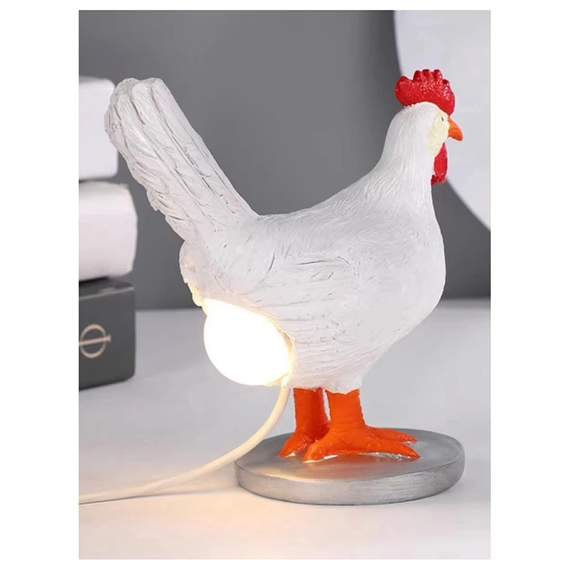 Night Light Simulated Animals, Table Lamp Funny Easter Home Decoration, Party Carnival Chicken Night Light Decoration