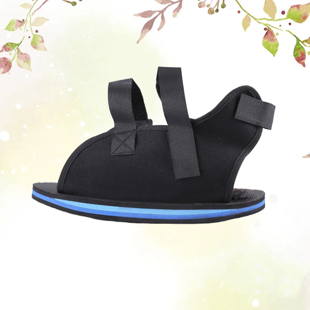 1 قطعة حذاء الجص كسر أسود مريح وحيد القدم المشي حذاء لكسر تو الانتعاش الجبس دعم الأحذية الملحقات