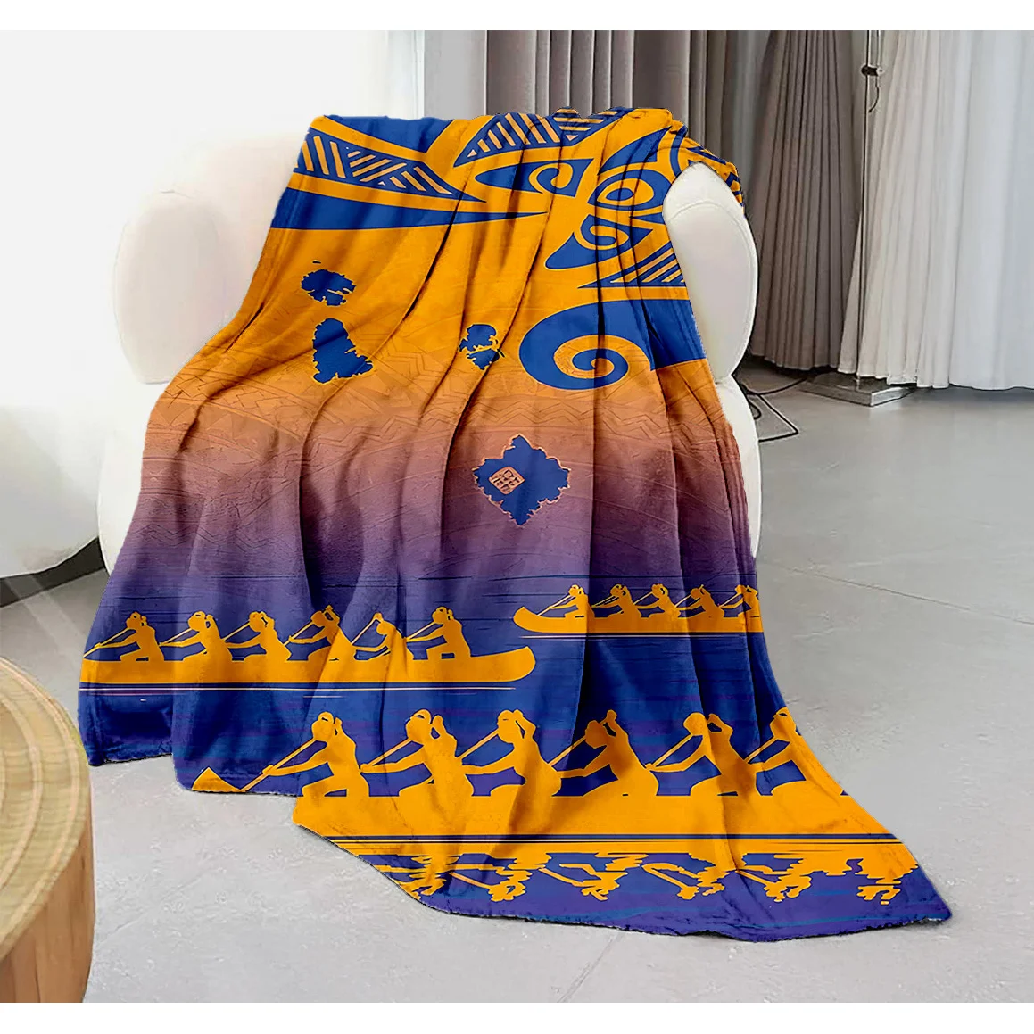 Hawaii sunset color patterns Blanket for Sofa Bed Travel Camping Living Room Office Conditioning Blanket for All Seasons Gifts