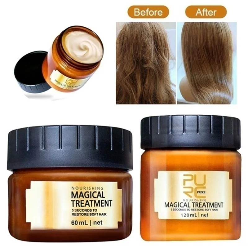 60/120Ml Purc Haar Masker Magical Behandeling Masker 5 Seconden Reparaties Schade Herstellen Zacht Haar Pure Keratine Haar & Hoofdhuid Behandeling