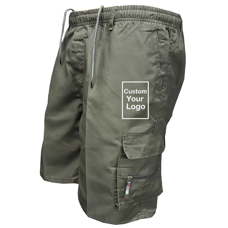 I più nuovi pantaloncini da uomo fai-da-te con Logo 2023 pantaloncini Cargo estivi Bermuda pantaloncini Casual larghi con coulisse pantaloni tattici a cinque punti