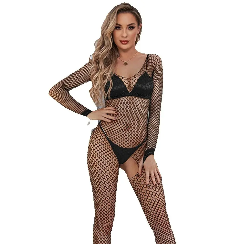 

Горячий тренд: Модный цельный комбинезон-боди из сетки для ночного клуба, женское сексуальное белье без промежности