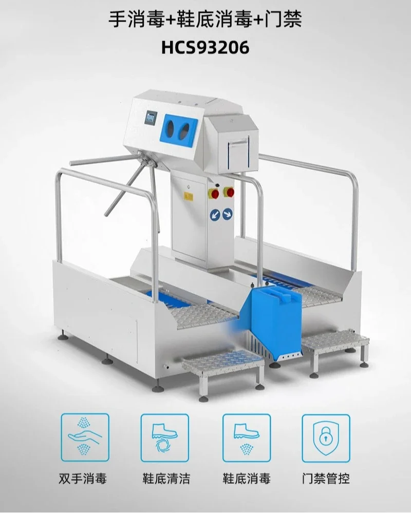 Sanitary cleaning station, workshop entrance gate, access control personnel sanitation and disinfection machine