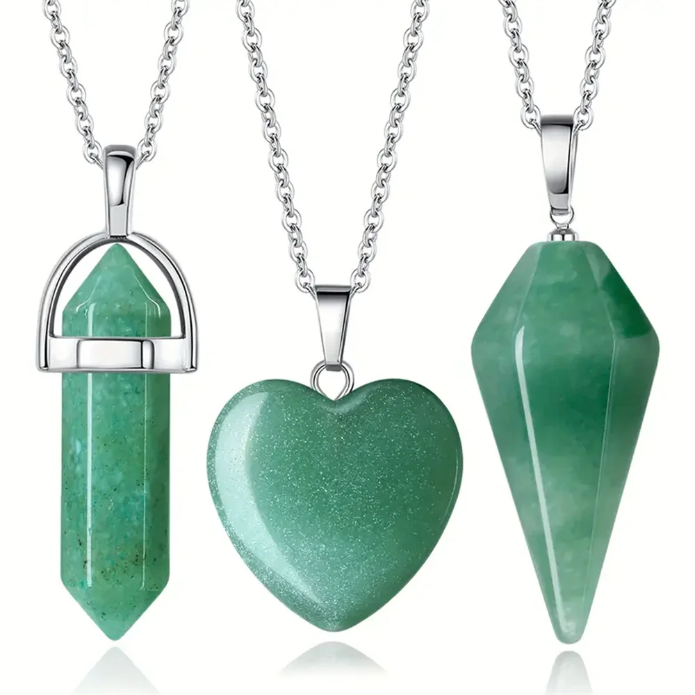 Clearance_3pcs Crystal Agate Necklace Set Perfect Gift for Girlfriend Sister Mom More Psychedelic Witchcraft Hexagonal_Continuou image 6