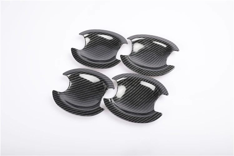 Carbon Fiber Chrome Car Door Handle Bowl Cover Trim Sticker For Kia K3 / Kia Cerato 2012-2017 Styling Accessories