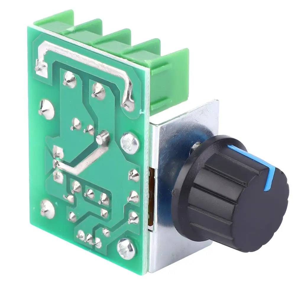 وحدة تحكم في سرعة محرك التيار المستمر وحدة التحكم في سرعة التيار المتردد PWM منظم جهد باهتة قابل للتعديل محرك 2000 وات مجموعة مكونة من قطعتين