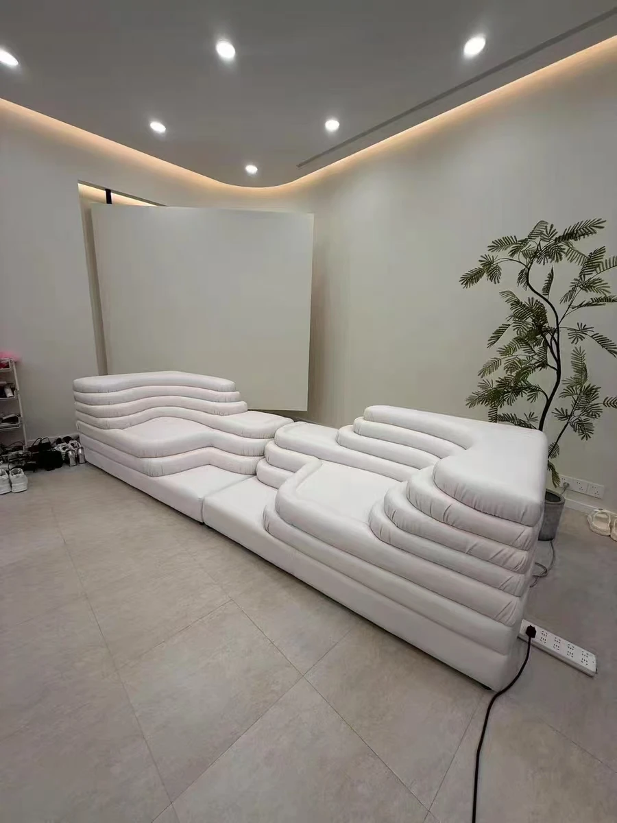 qwLuxury High Density Sponge Living Room Furniture Modern Leather Sofa Combination Modular High-end Design Sofa Couch&