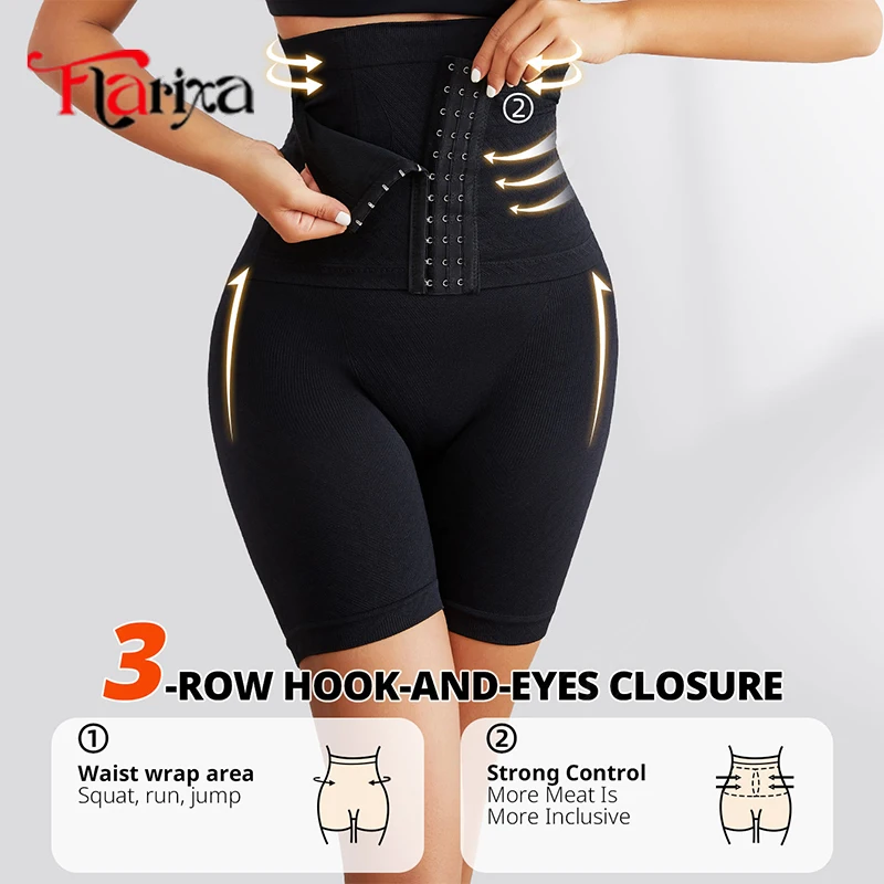 Flarixa Women Super High-Waisted Faja Shaperwear Bottom Waist Trainer Panty Strong Postpartum Tummy Control Butt Lifter Panties