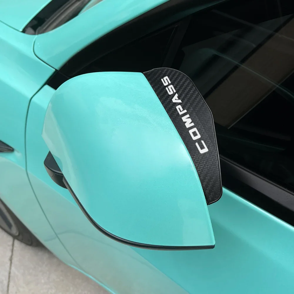 Car Rearview Mirror Rain Eyebrow Cover For Jeep RENEGADE WRANGLER CHEROKEE COMPASS PATRIOT TRAILHAWK COMMANDER LIBERTY RUBICON