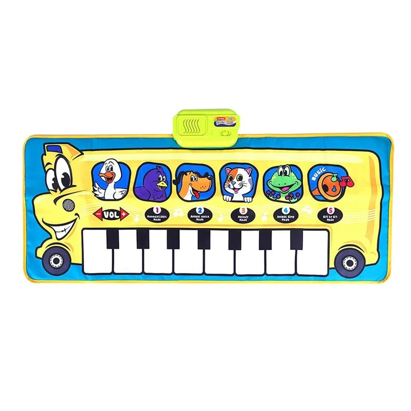 HOT-Musical Mat For Toddlers Baby Piano Musical Mats Dancing Playmat Musical Toys Best Gift For Toddlers Kid Girls Boys