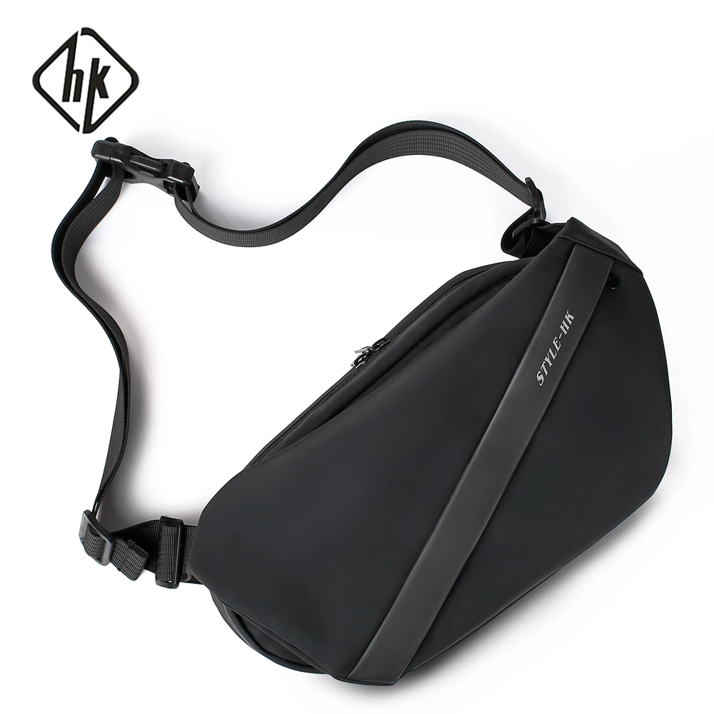 HcanKcan-Sacs à bandoulière multifonctions de luxe pour hommes, sac de poitrine pour hommes, sac de messager masculin, imperméable de qualité