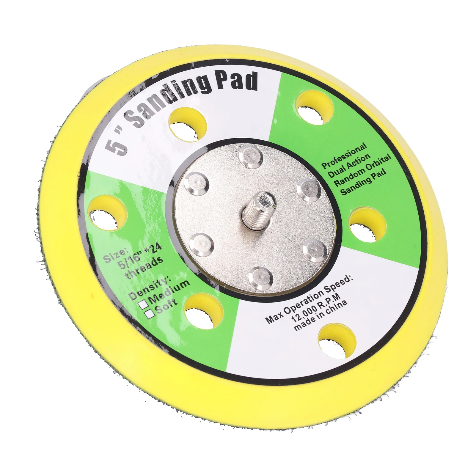 5in Sanding Pad 5/16‑24  PU Backing Plate Pneumatic Sander Buffer 12000RPM 5in Sanding Pad Pneumatic Sanding Pad