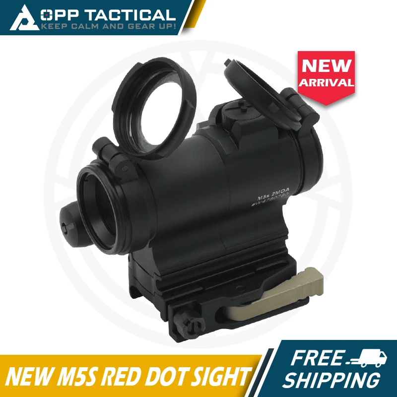 

OPP TACTICAL M5S Sight for Hunting Airsoft Full Markings 2 MOA Red Dot For Precision And Fast Target Acquisition With Mount