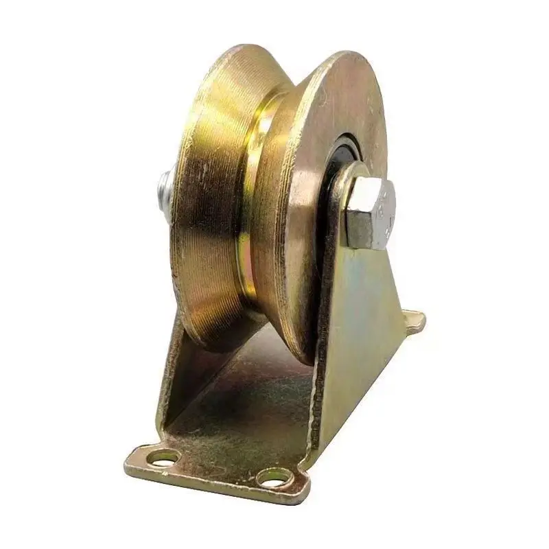 1pcs V Groove Sliding Door Pulley Wheel Heavy Duty Rigid Caster for Inverted Track Sliding Gate Roller Wheel Bearing Rollers