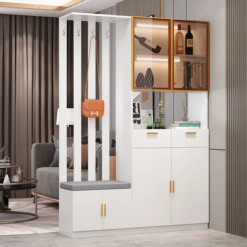 Entrance cabinet, living room partition cabinet, light luxury shelf, door entry, screen cabinet, shoe cabinet integrated