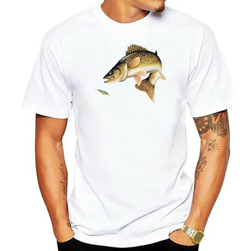 Ment-shirt Walleye t-shirt fish fishing shirt for men gift for dad tee shirt Cartoon t shirt men Unisex New Fashion tshirt