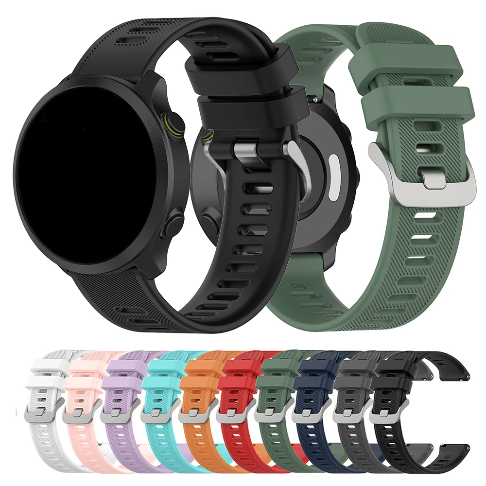 حزام سيليكون 20 ملم لساعة Garmin Forerunner 158 55 حزام ساعة بديل لـ Garmin Vivoactive 6/Vivoactive 3 #1