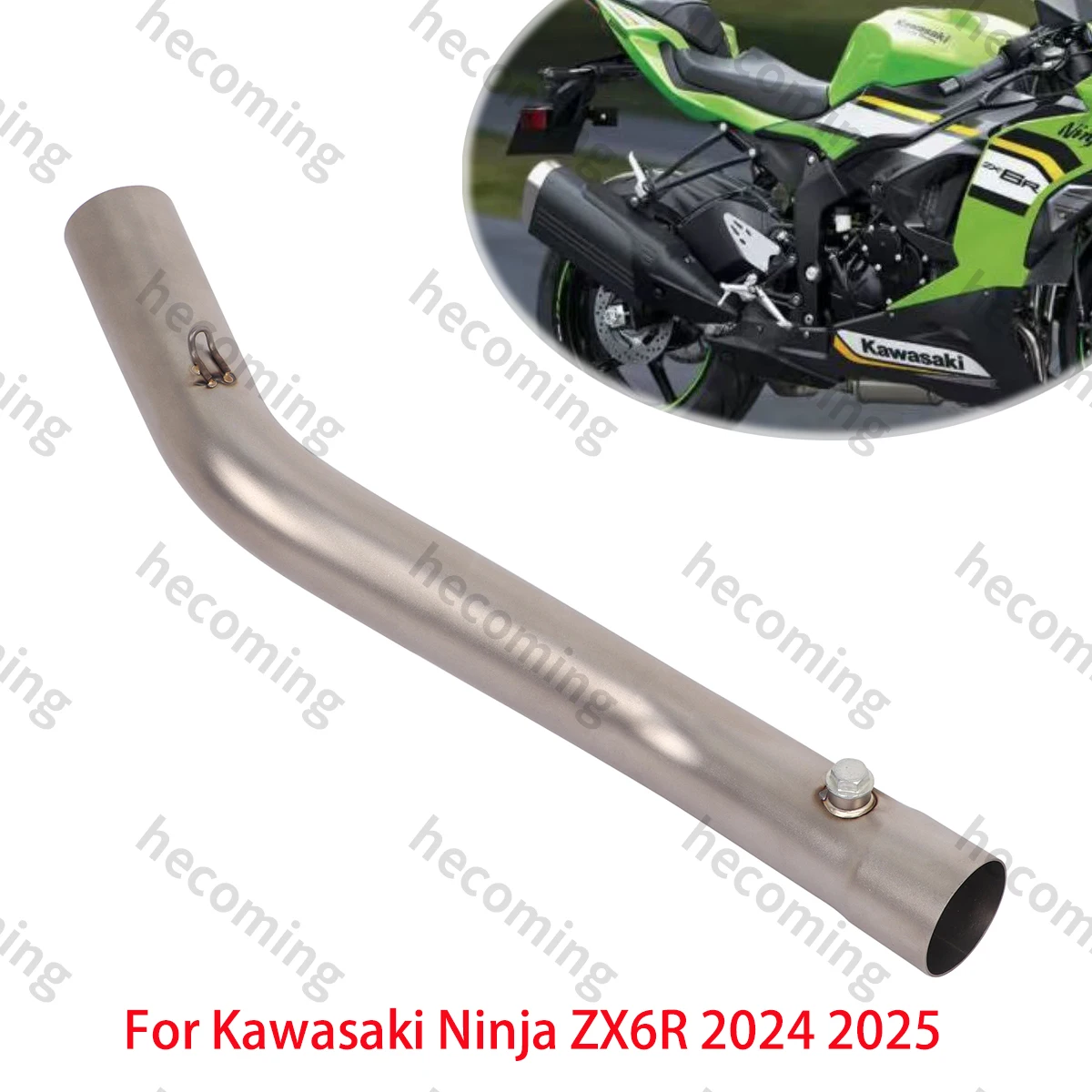 ZX6R Exhaust Muffler Link Mid Pipe Slip on For Kawasaki Ninja ZX-6R zx636 2024 Exhaust Header Midpipe System w DB Killer