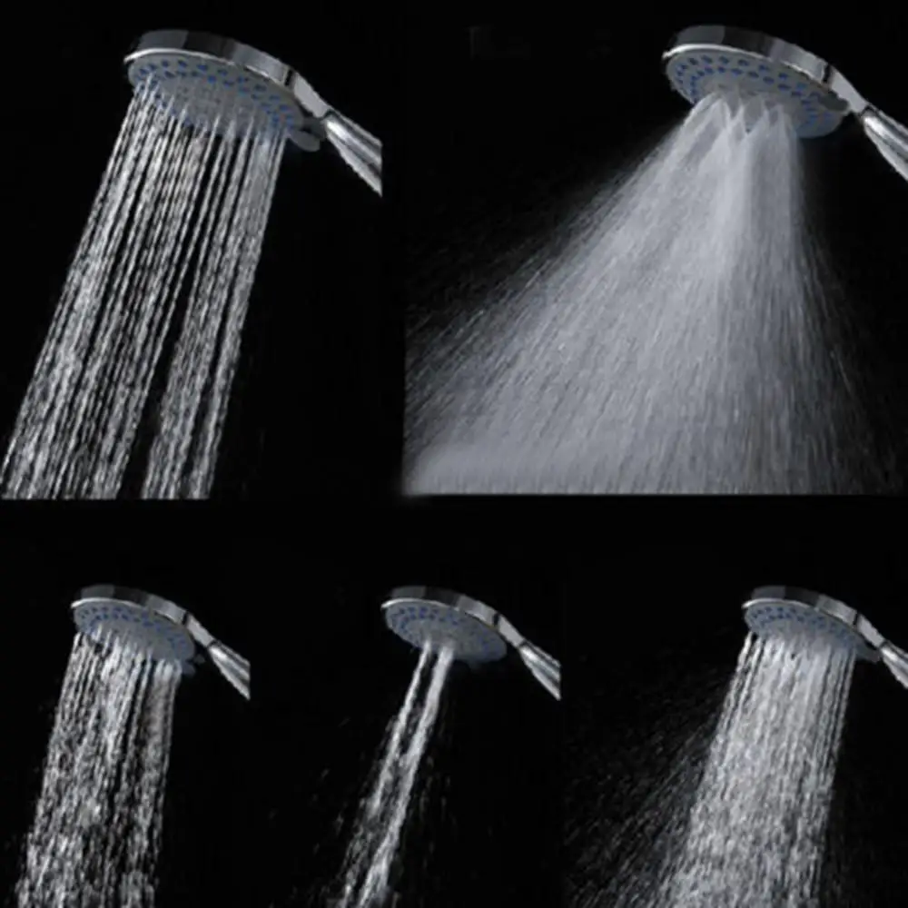 Universal 5 Mode High Pressure Water Saving Handheld Bathroom Shower Head Supercharged Anti Drop Showerheads Shower Nozzle