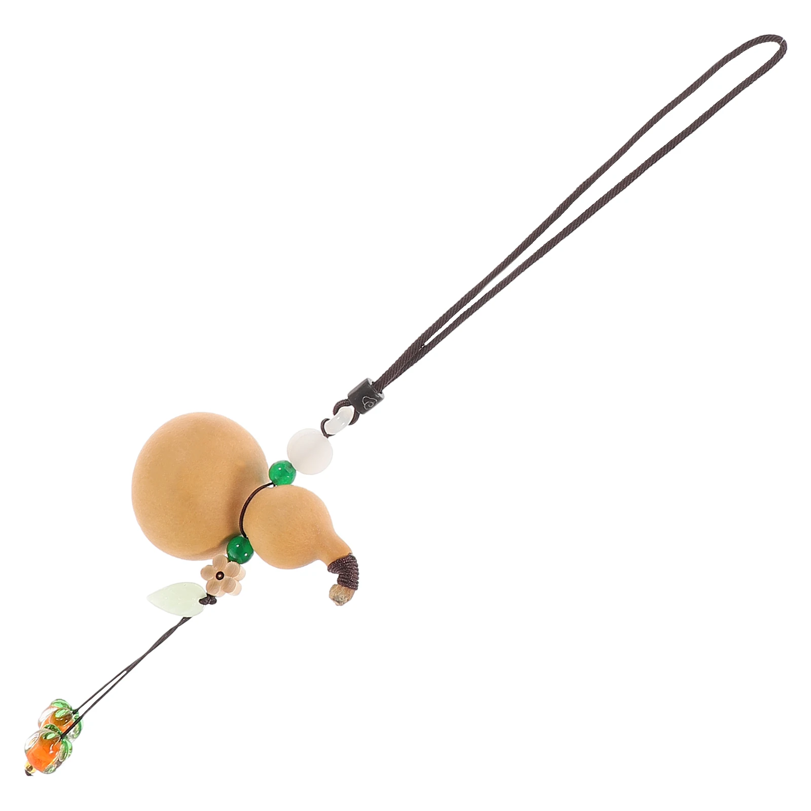 

Creative Gourd Car Hanging Ornament Good Luck Rearview Mirror Charm Feng Shui Decoration Natural Amulet Pendant Interior