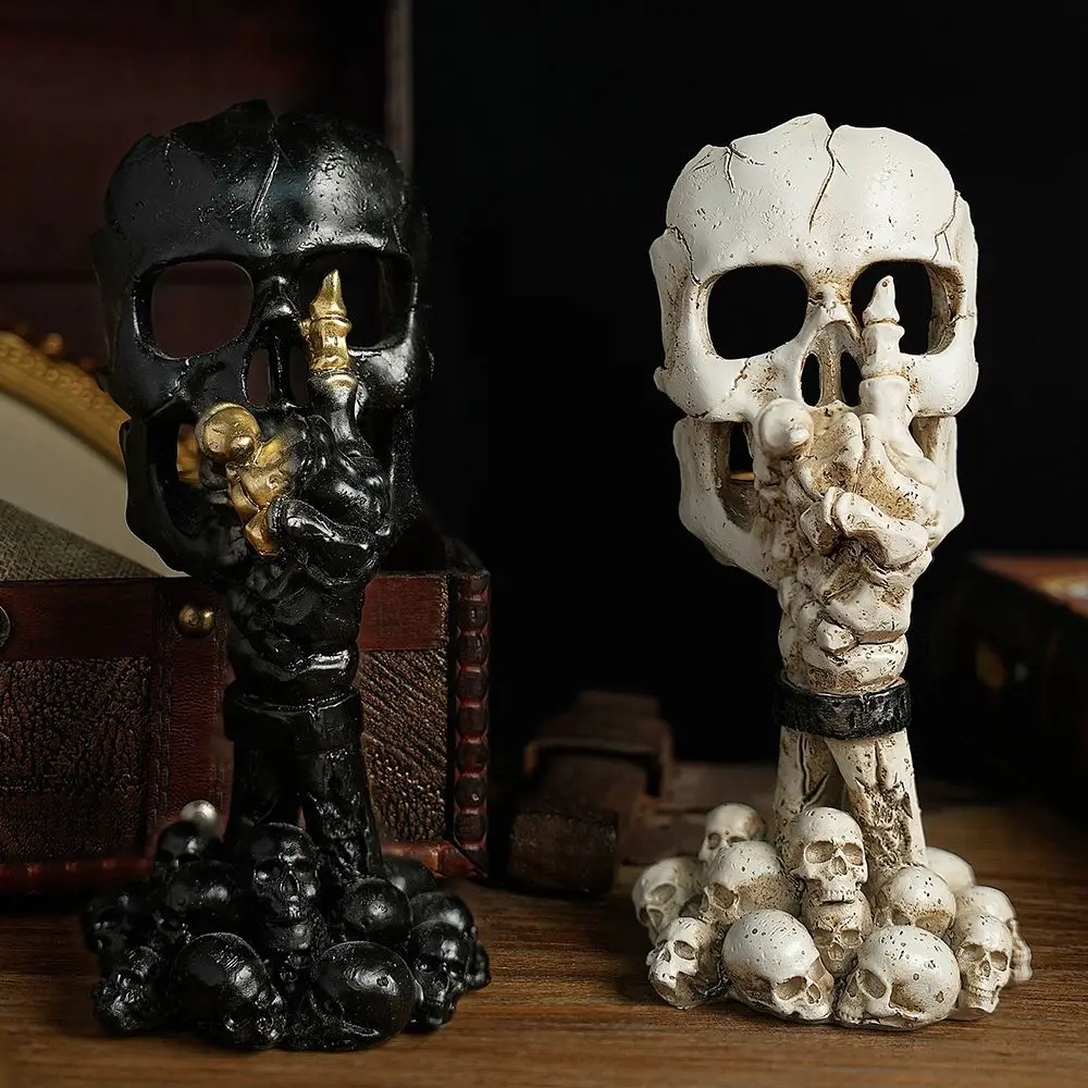 Halloween decoration atmosphere props decoration dress up skull mask palm candlestick horror secret room escape ornaments