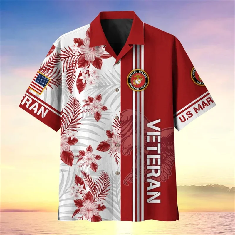 Summer New 3D UNITED STATES Soldiers Armys Printed Shirts Veterans Graphic Short Shirts For Men Vintage Cool Fashion Clothes Top