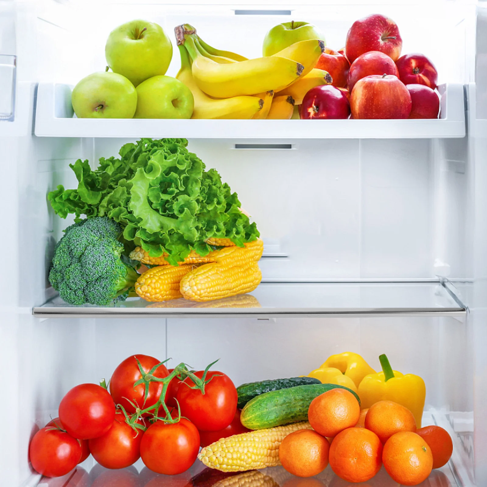 

Refrigerator Glass Shelf Tempered Material Strong Loadbearing Capacity Efficient Storage Easy Installation Home Fridge Part