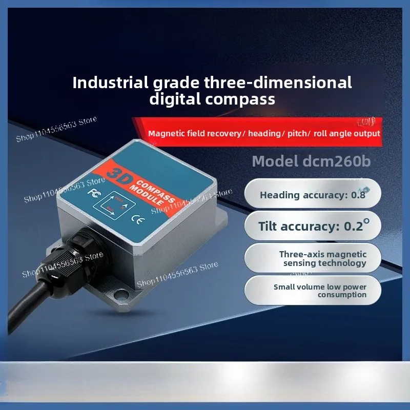 High-Precision 3D GPS Magnetic Compass Sensor DCM260B North Search Navigation Azimuth Angle