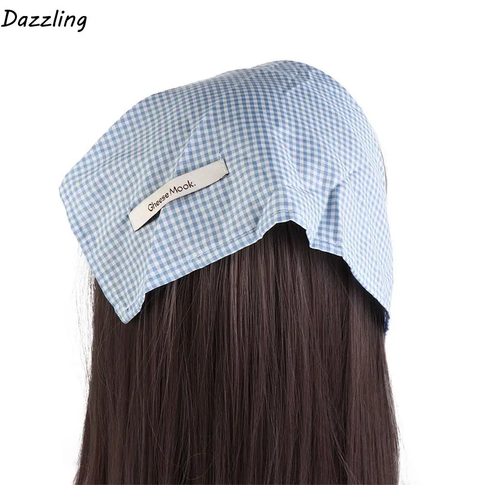 

Elastic Lattice Hair Scarf Bohemia Bandana Blue Red Triangle Hair Band Strap Soft Wrap Adjustable Female