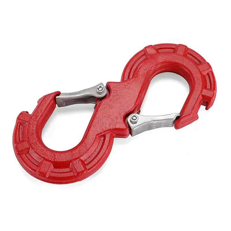 5X Red S-Shape Quick Rescue Shackle Trailer Winch Hook Car JK Offroad Towing Recovery Kits 4X4 Winch Trailer Shackle-N25R