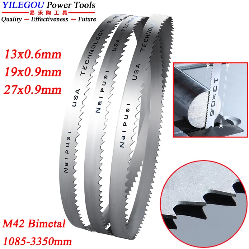 

8" 9" 10" 14" 16" M42 Bimetal Band Saw Blades 1140 1400 1425 1570 1790 1826 2240 2560 2630mm Bandsaw Blades Cut Hardwood, Metal.