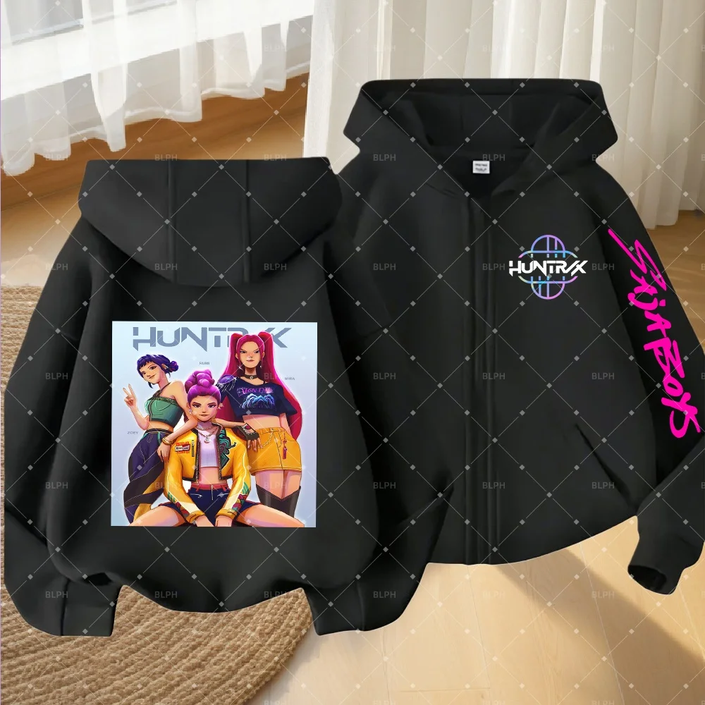 

Huntrix KPop Demon Hunters Kids Zip-Up Hoodie with Stylish Designs for Young Fashion Enthusiasts