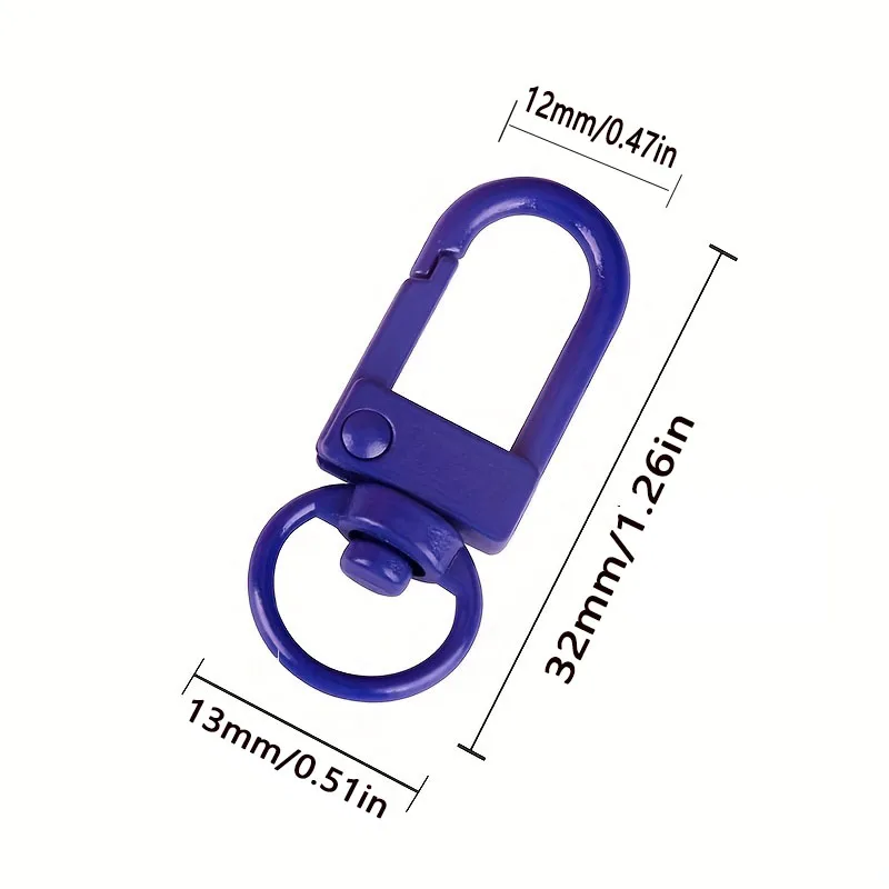 10-25pcs Colorful Lobster Clasp Hooks Keychain With Lobster Matel Clasps For DIY Jewelry Making Dog Neckalce Accessories - Detail 1