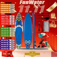Funwater Surfboard Inflatable Station Board 335 * 83 * 15 Size Outdoor Home Leisure Inflatable Surfboard (including Kit)