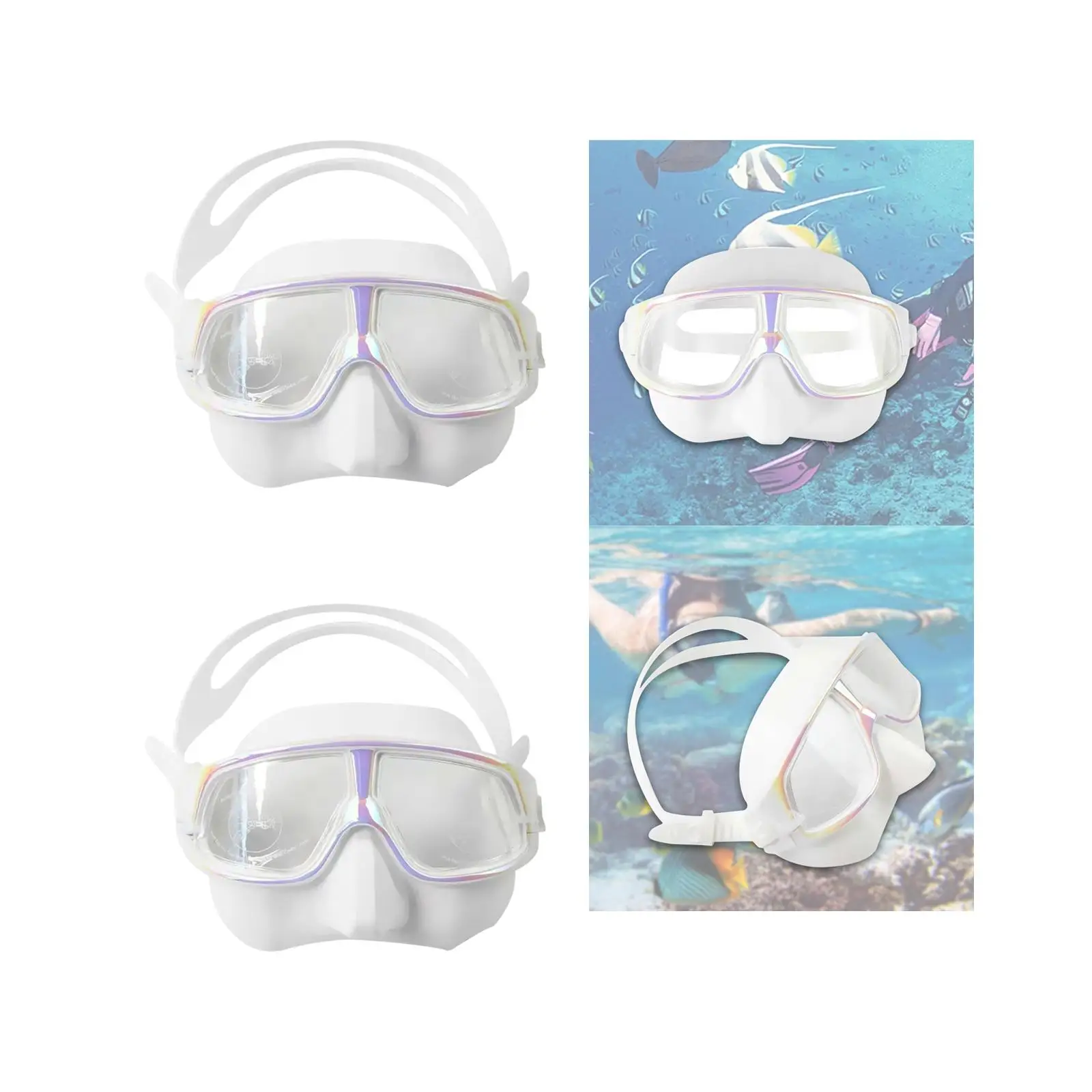 Snorkeling Mask Full Face Silicone Diving Goggles Anti Fog Water Sports Eyewear for Pool Beach Freediving Adults view 5