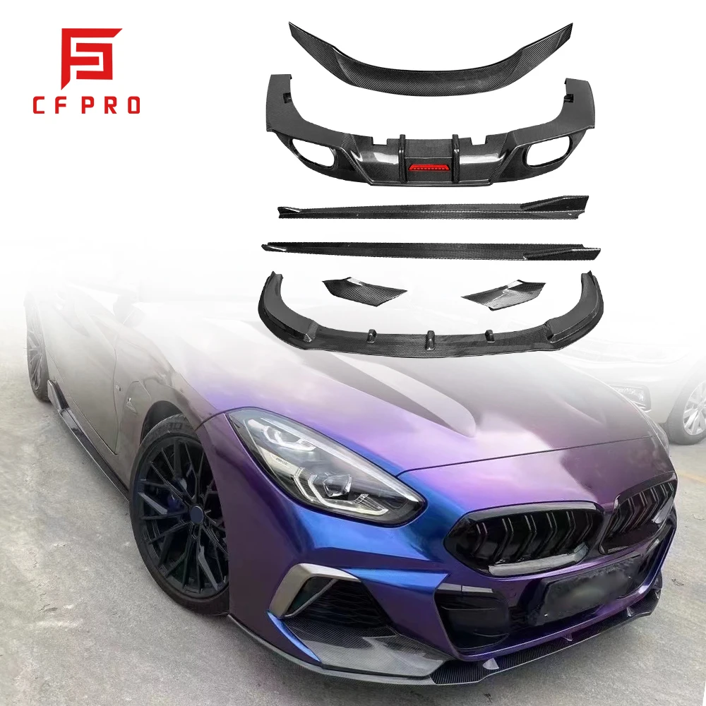 

Carbon Fiber Front Bumper Lip Side Skirt Rear Bumper Diffuser Rear Spoiler For BMW Z4 G29 2019- Bodykit