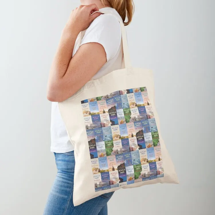 

Nicholas Sparks Book Covers Tote Bag Women's shopping bag free delivery bags shopper bag women canvas canvas tote