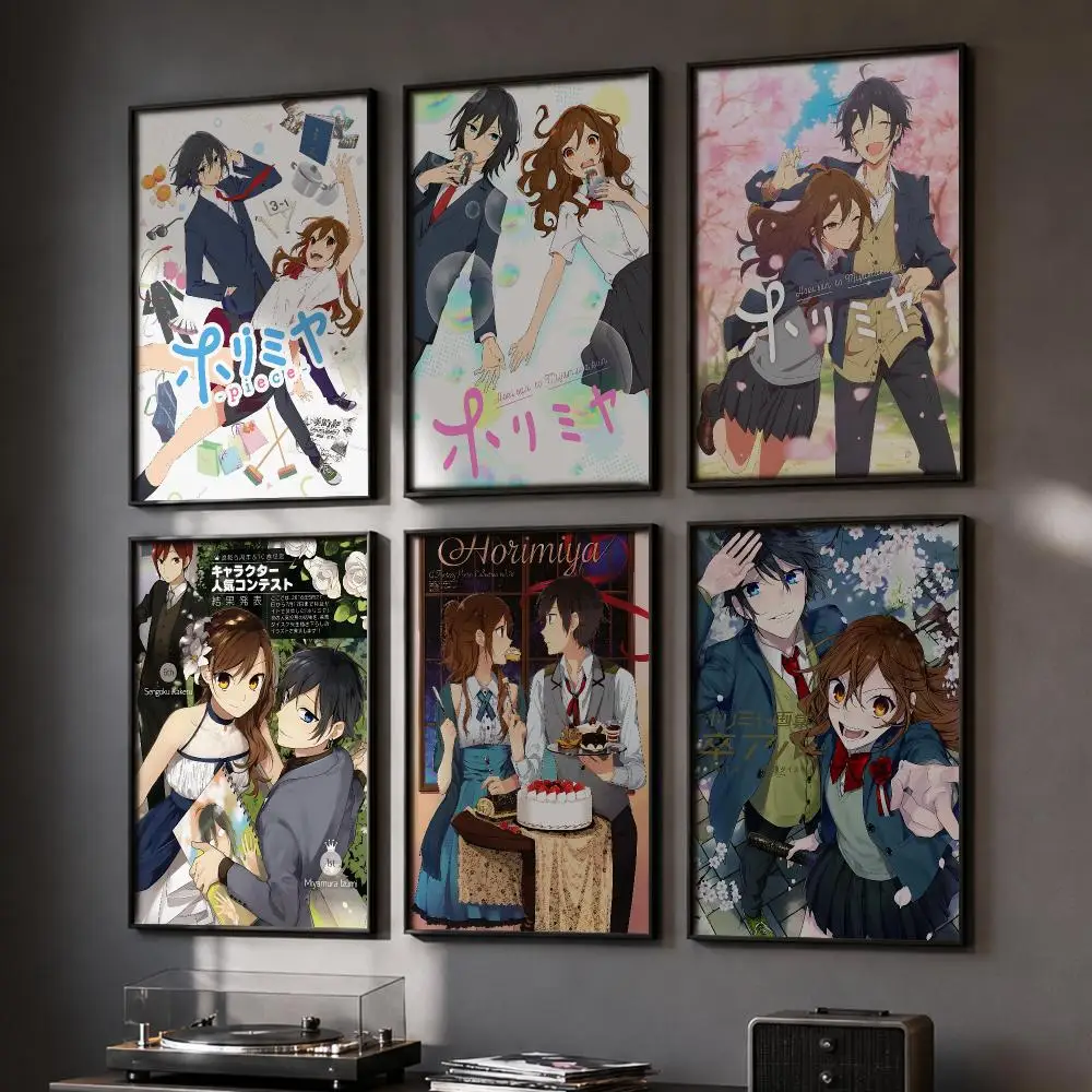 H-Horimiya Anime-Poster HD Wandaufkleber für Zuhause, Flur, Wohnzimmer, Schlafzimmer, Bar, Büro, Dekor, Kunstdrucke